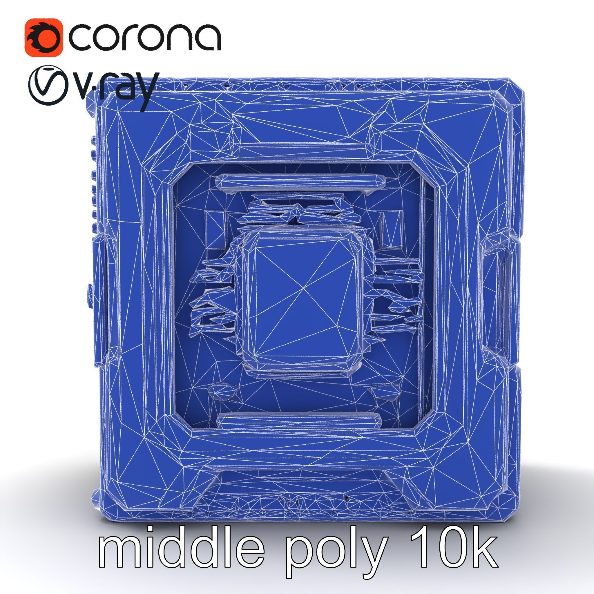 High-Performance CPU with Transparent Casing model pack Low-poly 3D model_14