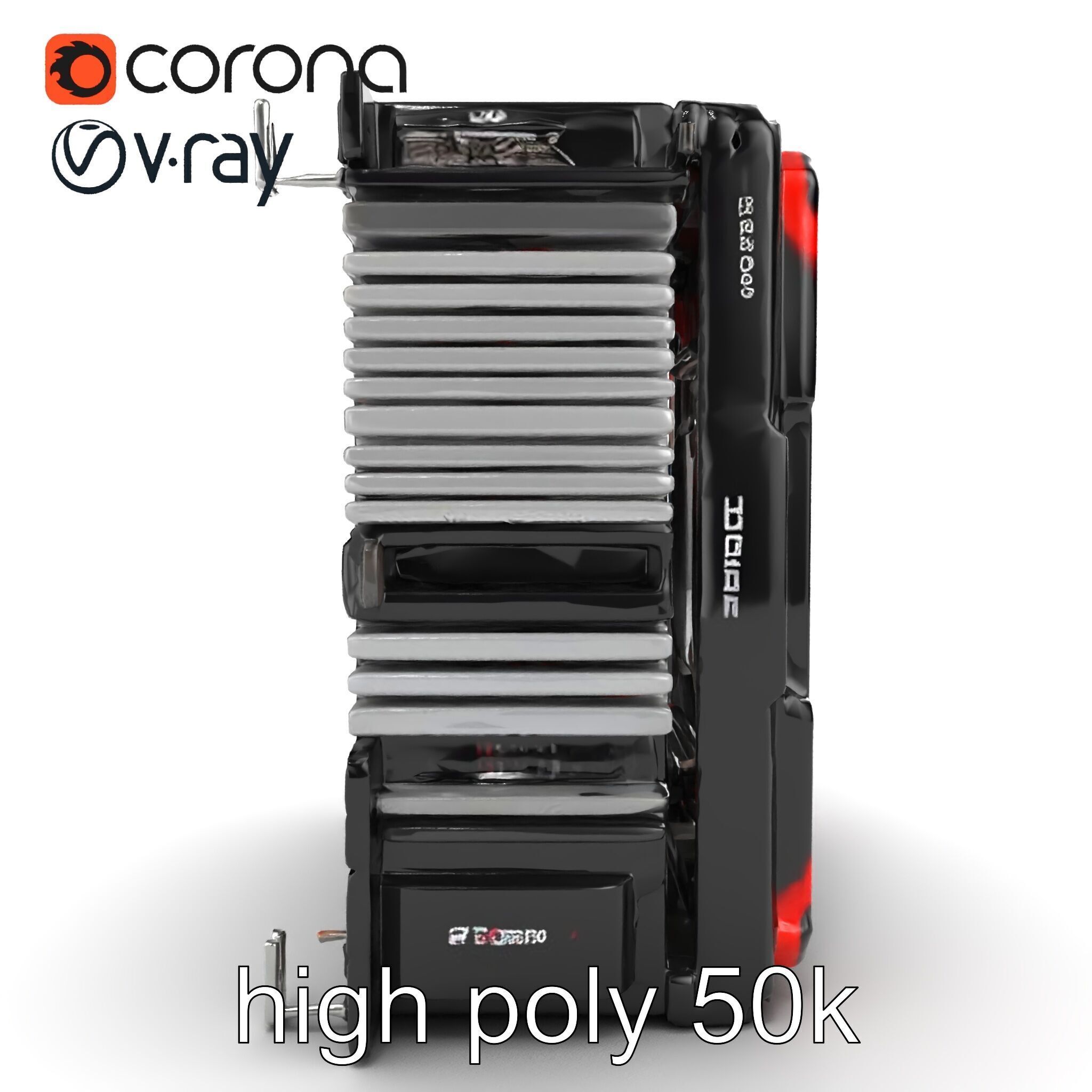 High-Performance CPU with Transparent Casing model pack Low-poly 3D model_28