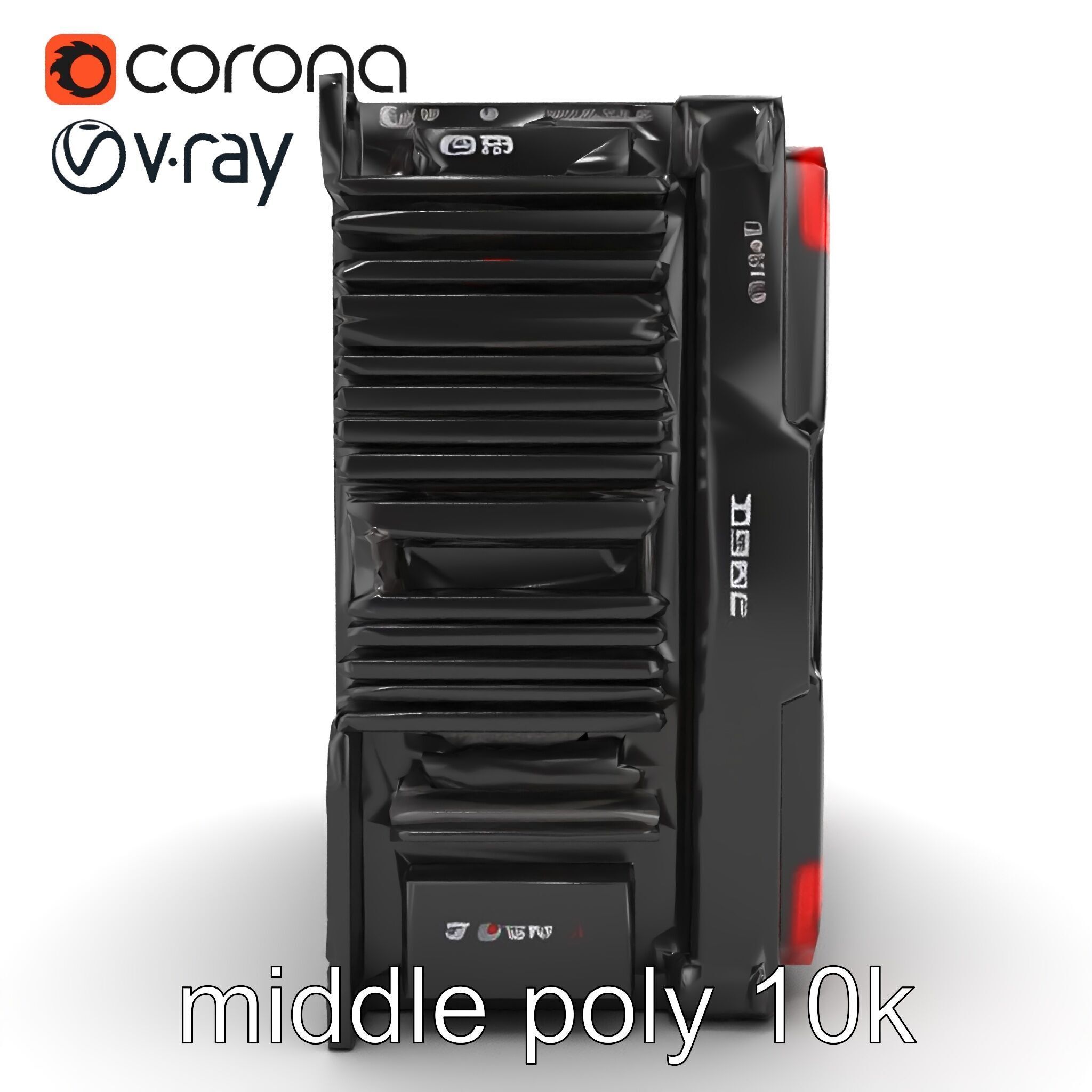 High-Performance CPU with Transparent Casing model pack Low-poly 3D model_29