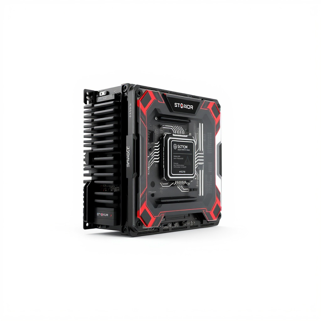 High-Performance CPU with Transparent Casing model pack Low-poly 3D model_3