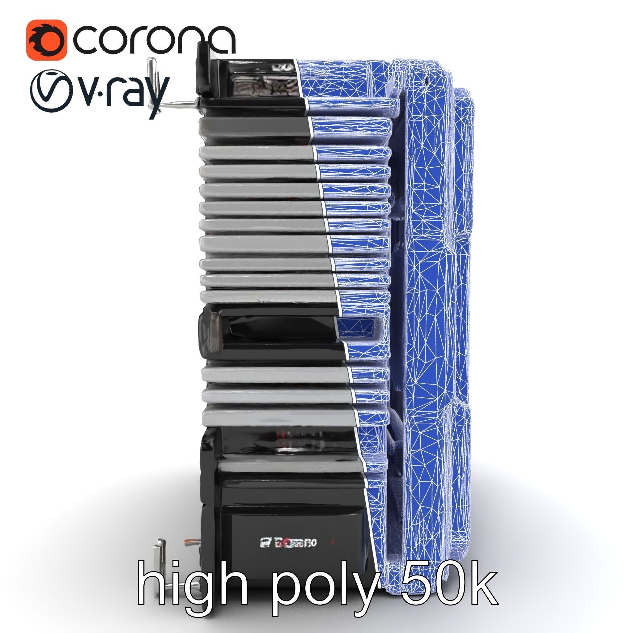 High-Performance CPU with Transparent Casing model pack Low-poly 3D model_15