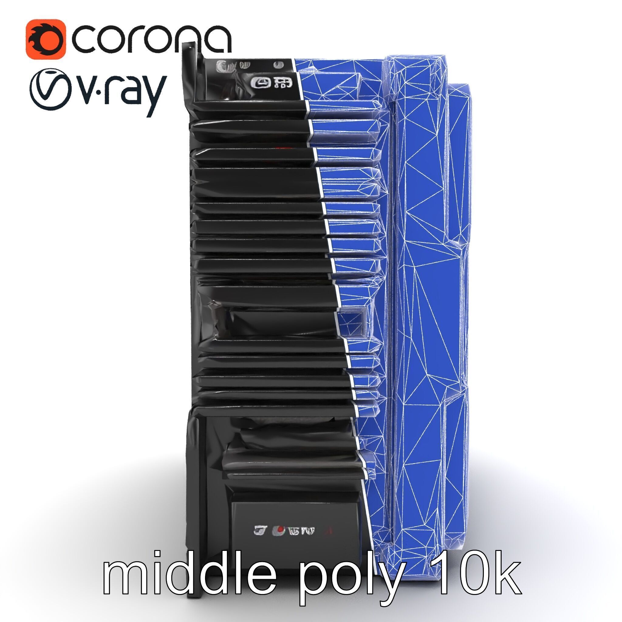 High-Performance CPU with Transparent Casing model pack Low-poly 3D model_23