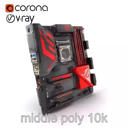 Pro Gaming Motherboard Aggressive Design model pack