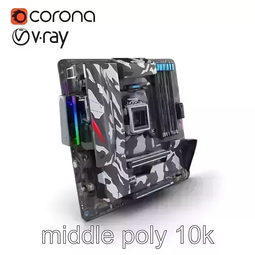 Mainstream ATX Digital Camouflage RGB model pack Low-poly 3D model