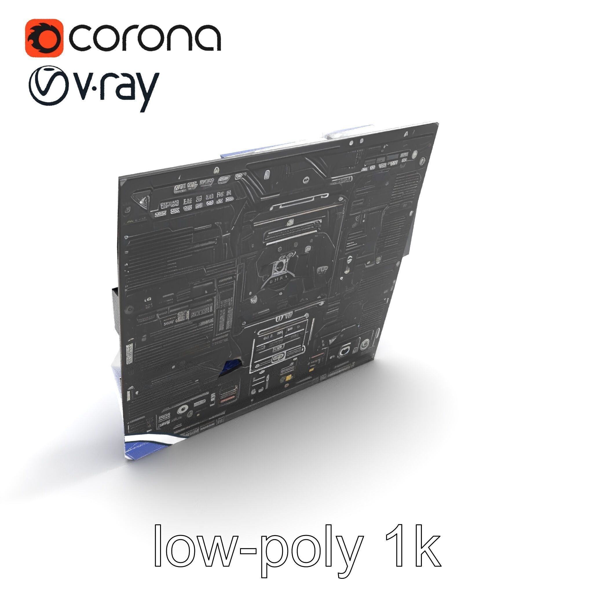 Mainstream ATX Digital Camouflage RGB model pack Low-poly 3D model_20