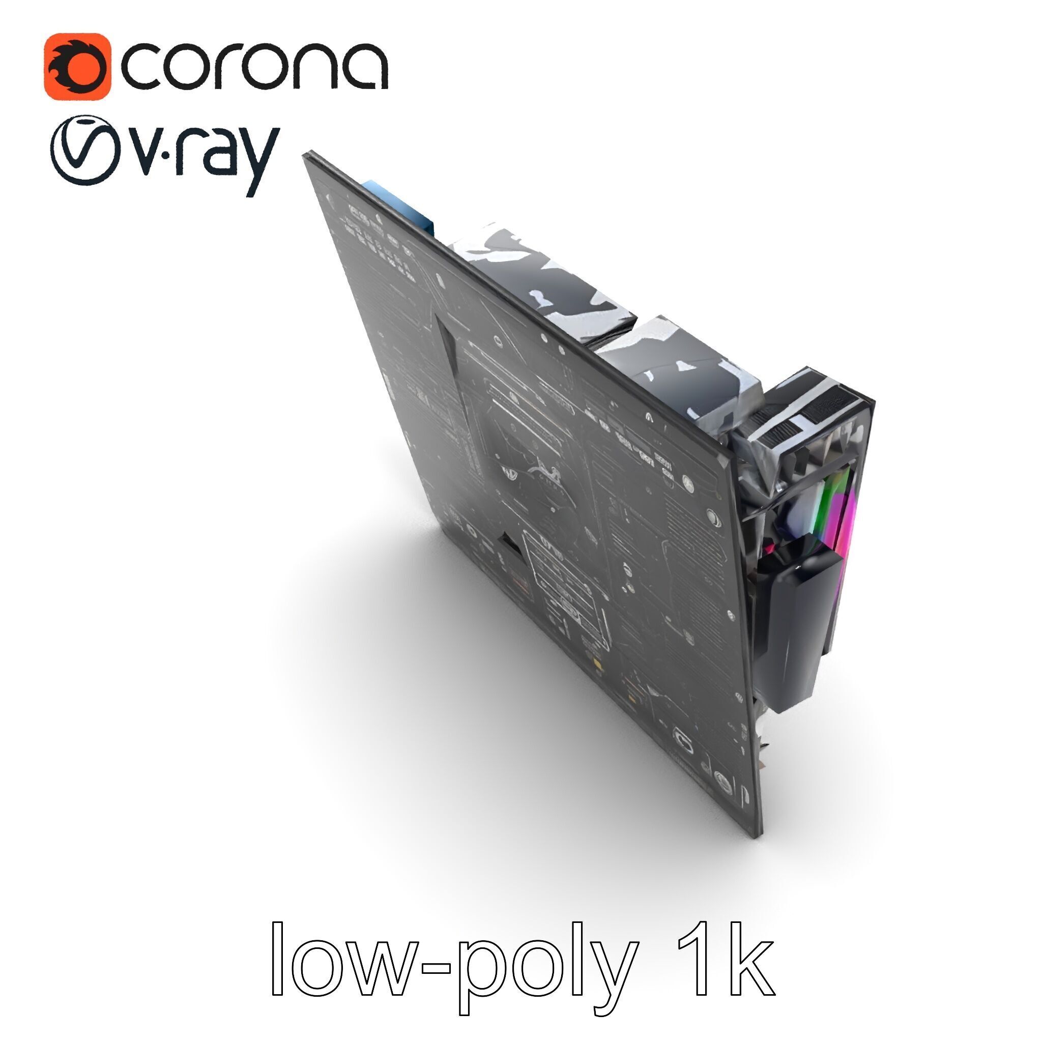 Mainstream ATX Digital Camouflage RGB model pack Low-poly 3D model_18