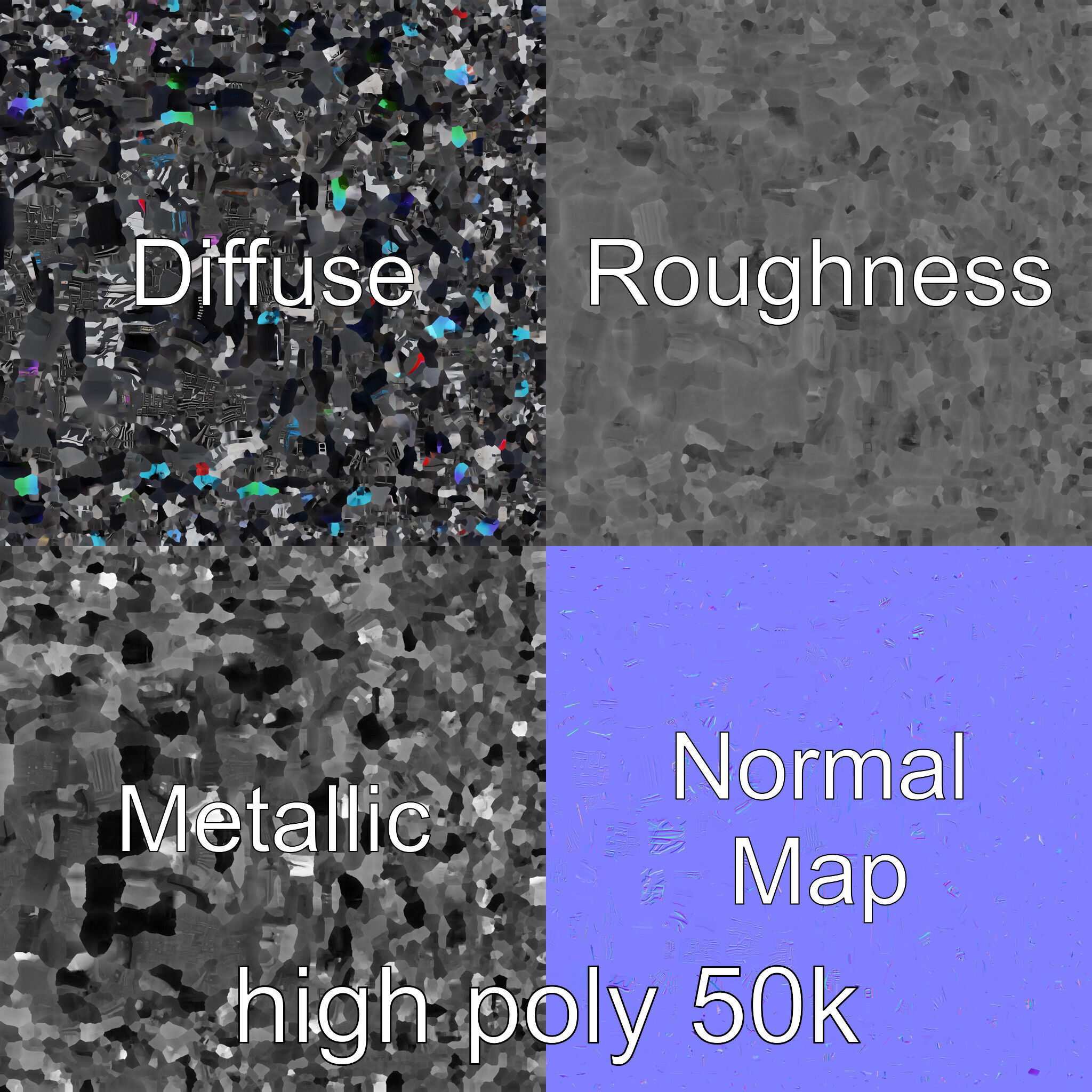 Mainstream ATX Digital Camouflage RGB model pack Low-poly 3D model_3