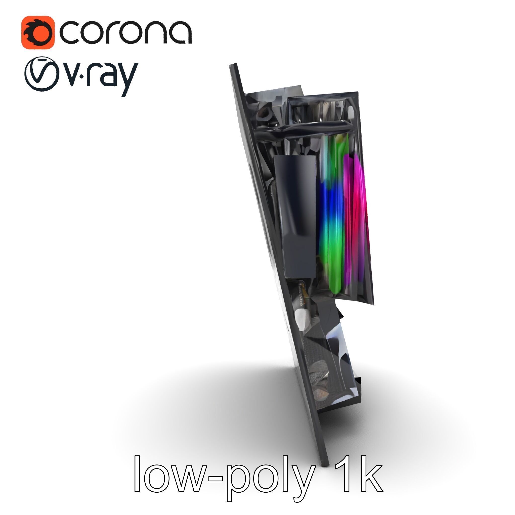 Mainstream ATX Digital Camouflage RGB model pack Low-poly 3D model_15