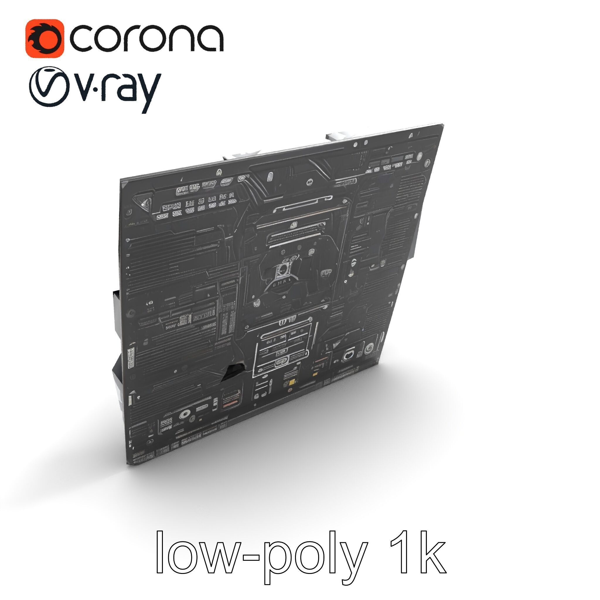 Mainstream ATX Digital Camouflage RGB model pack Low-poly 3D model_9