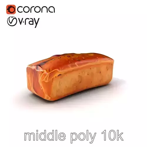 Multi-Grain Bread Loaf model pack Low-poly 3D model