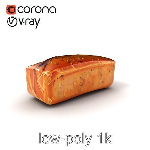 Multi-Grain Bread Loaf model pack Low-poly 3D model 5