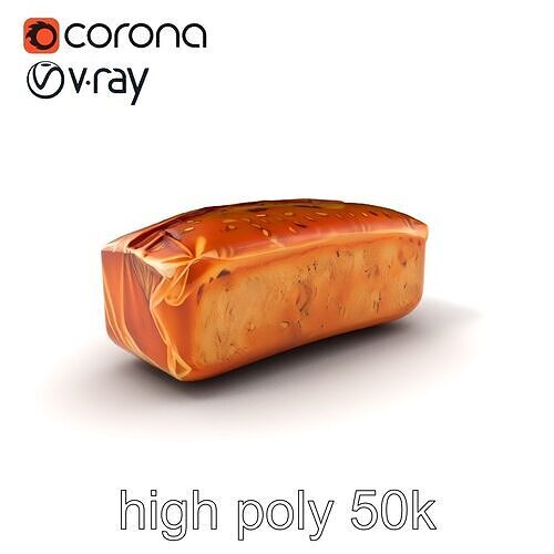 Multi-Grain Bread Loaf model pack Low-poly 3D model 2