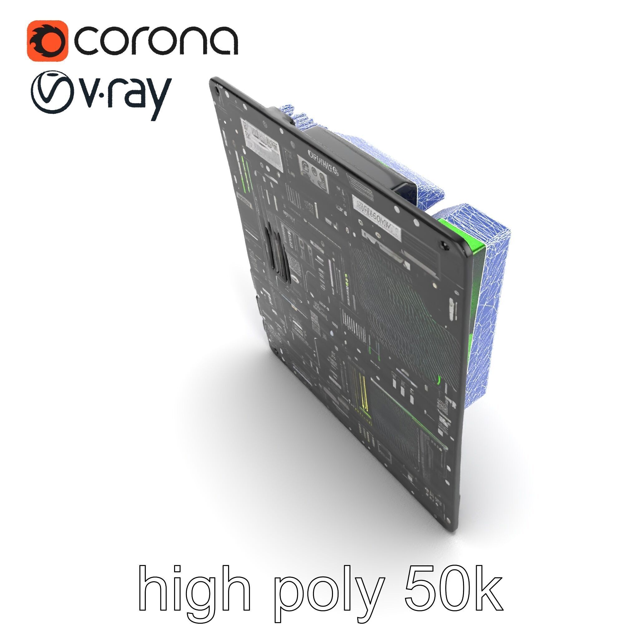 E-sports Optimized Gaming Motherboard Model Pack Low-poly 3D model_22