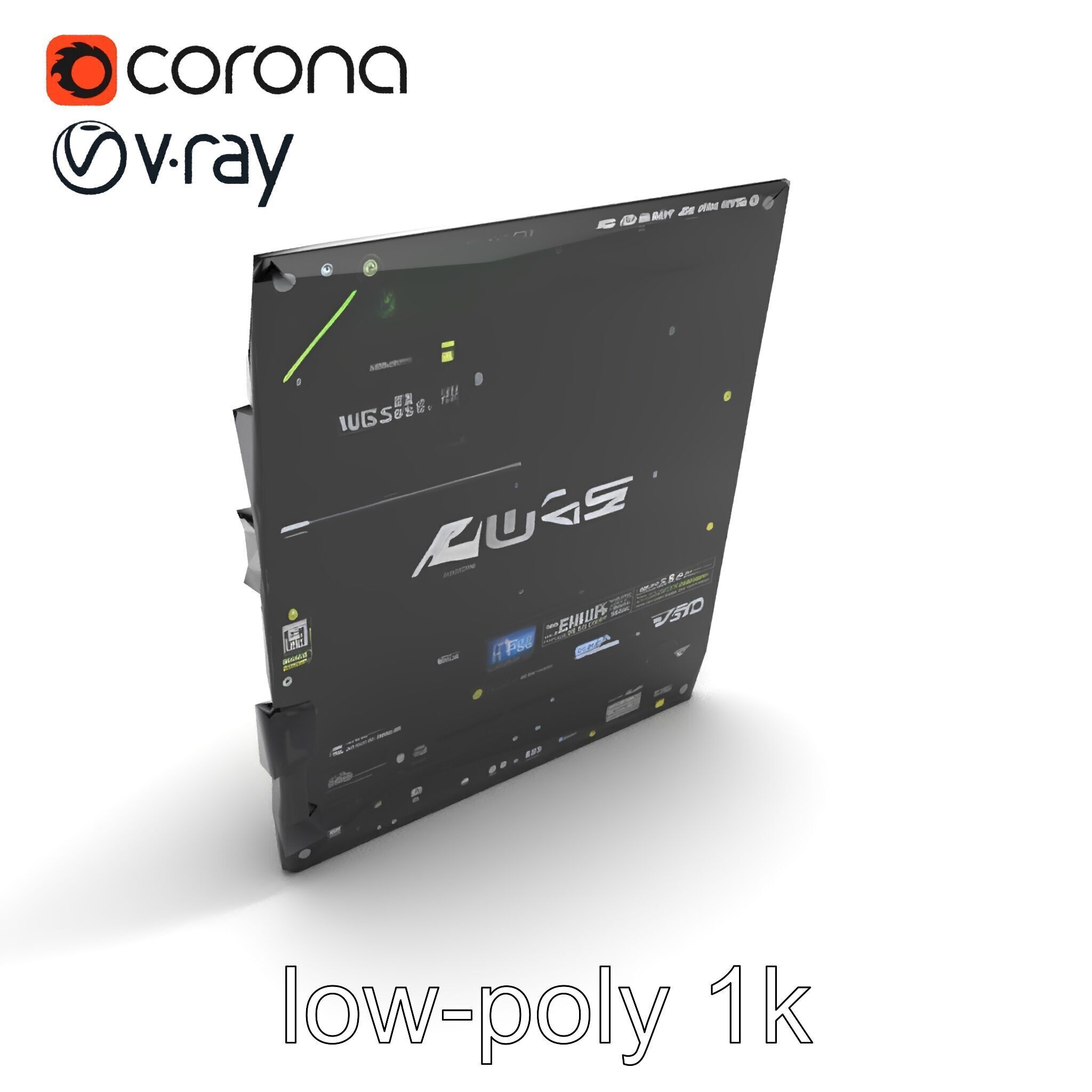 E-sports Optimized Gaming Motherboard Model Pack Low-poly 3D model_9