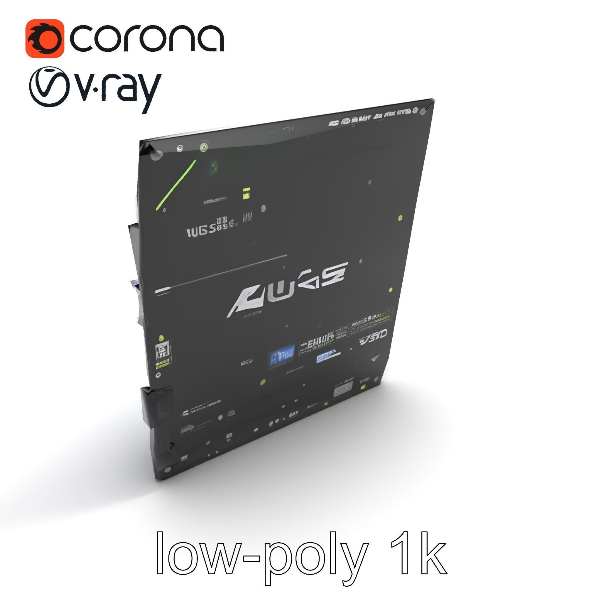 E-sports Optimized Gaming Motherboard Model Pack Low-poly 3D model_12