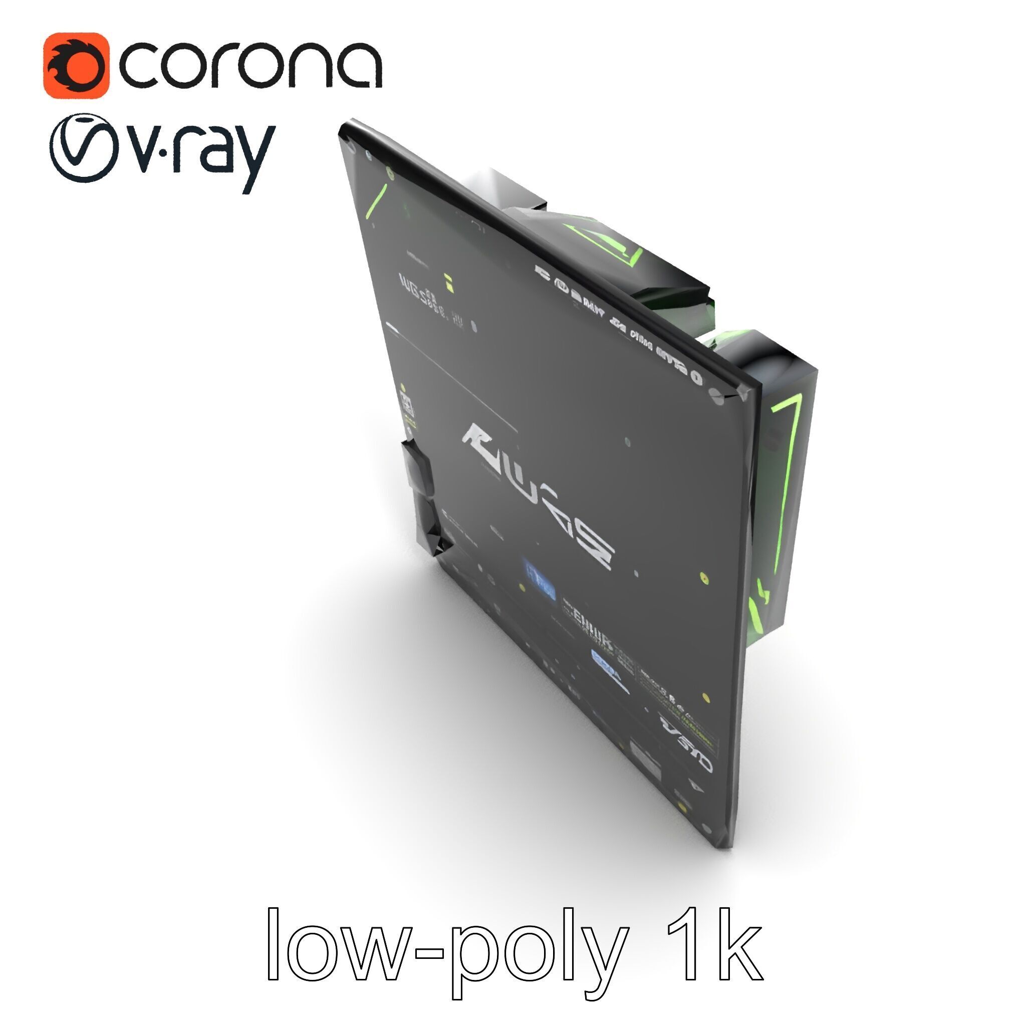 E-sports Optimized Gaming Motherboard Model Pack Low-poly 3D model_20