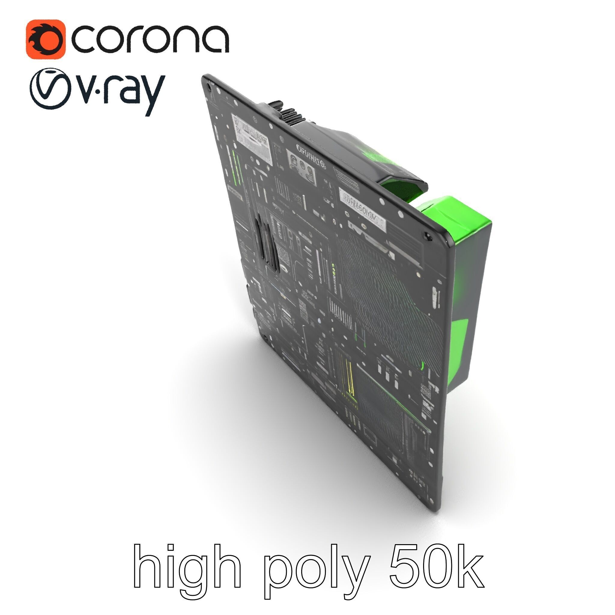 E-sports Optimized Gaming Motherboard Model Pack Low-poly 3D model_25