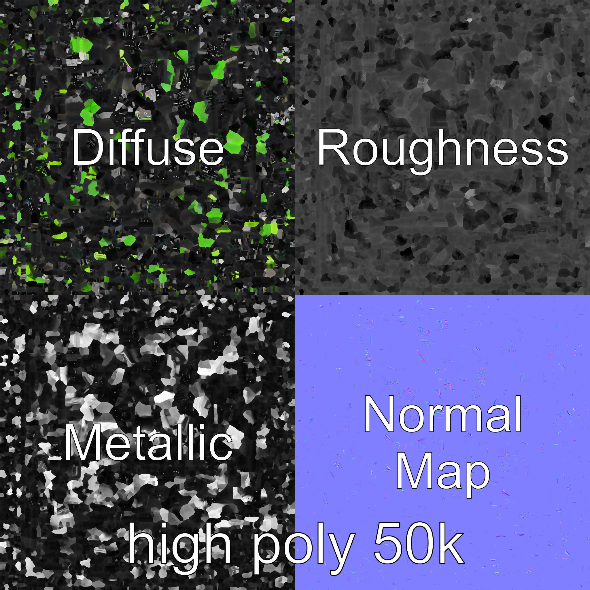 E-sports Optimized Gaming Motherboard Model Pack Low-poly 3D model_3