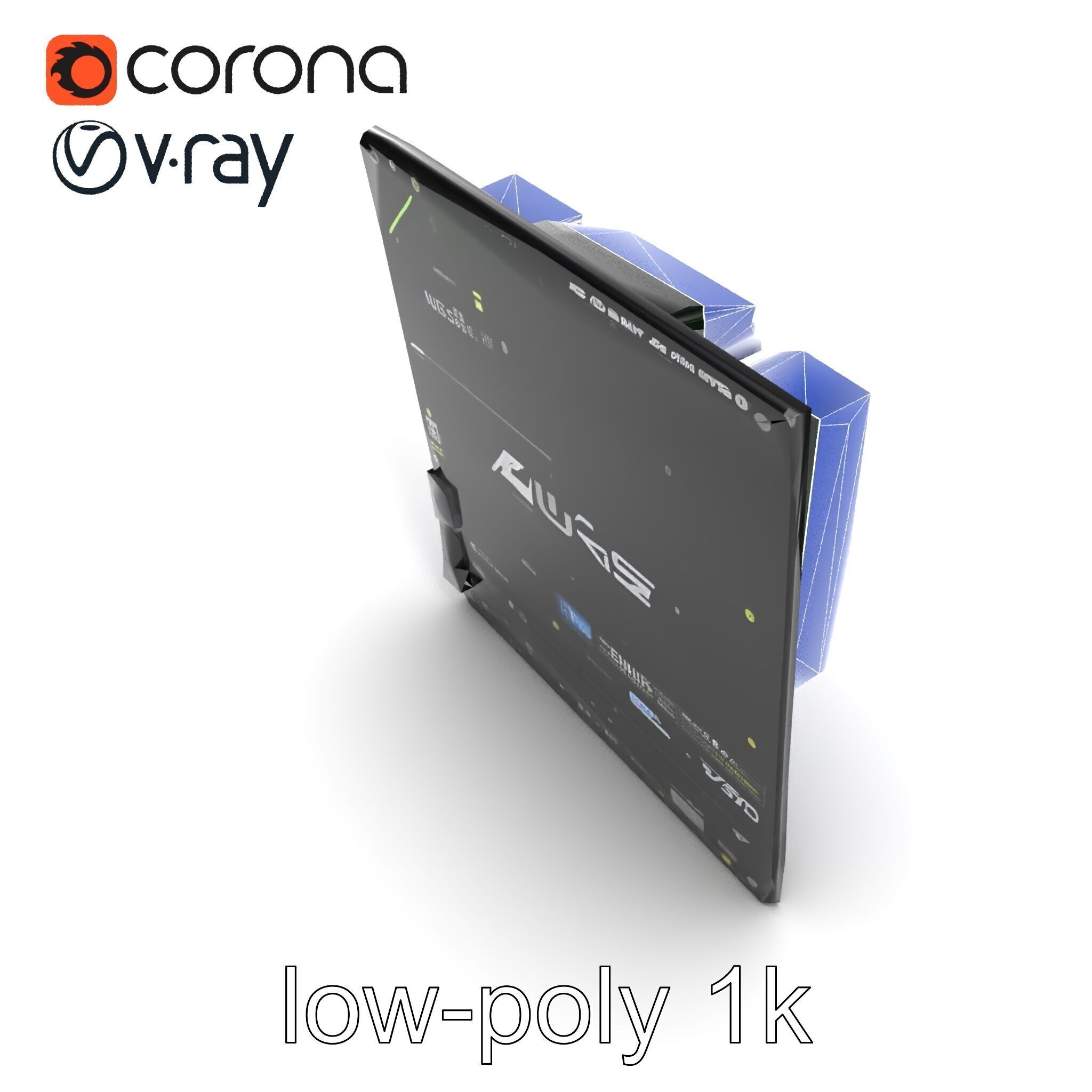 E-sports Optimized Gaming Motherboard Model Pack Low-poly 3D model_27