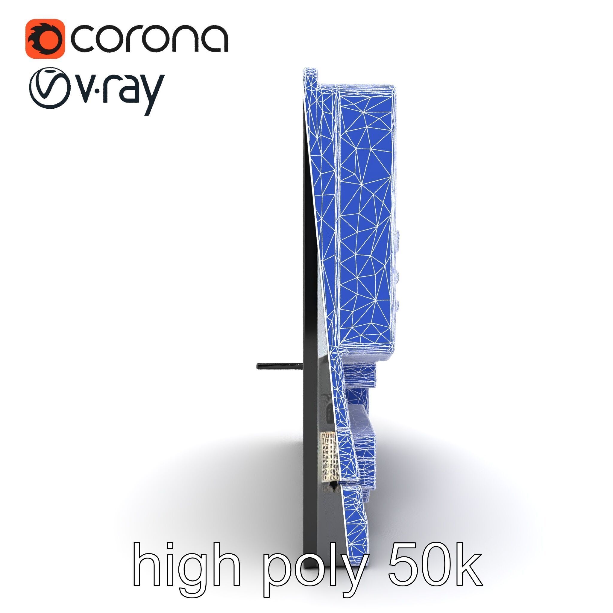 Futuristic Modular Motherboard with VRM Components Model Pack Low-poly 3D model_13