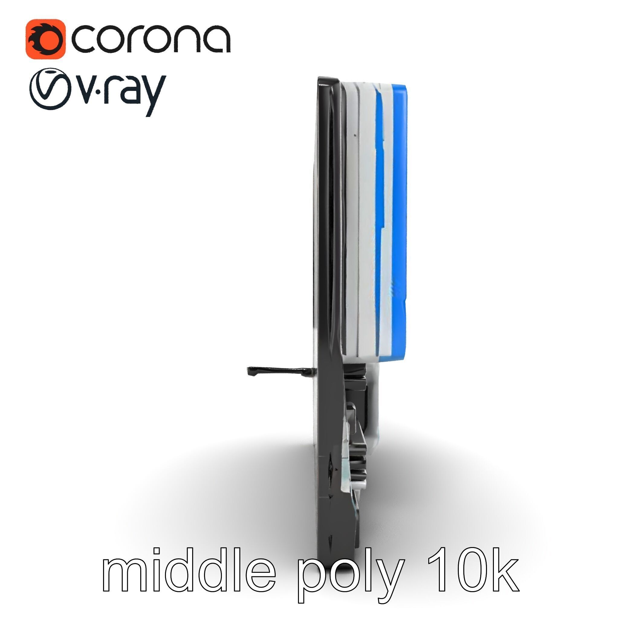 Futuristic Modular Motherboard with VRM Components Model Pack Low-poly 3D model_12