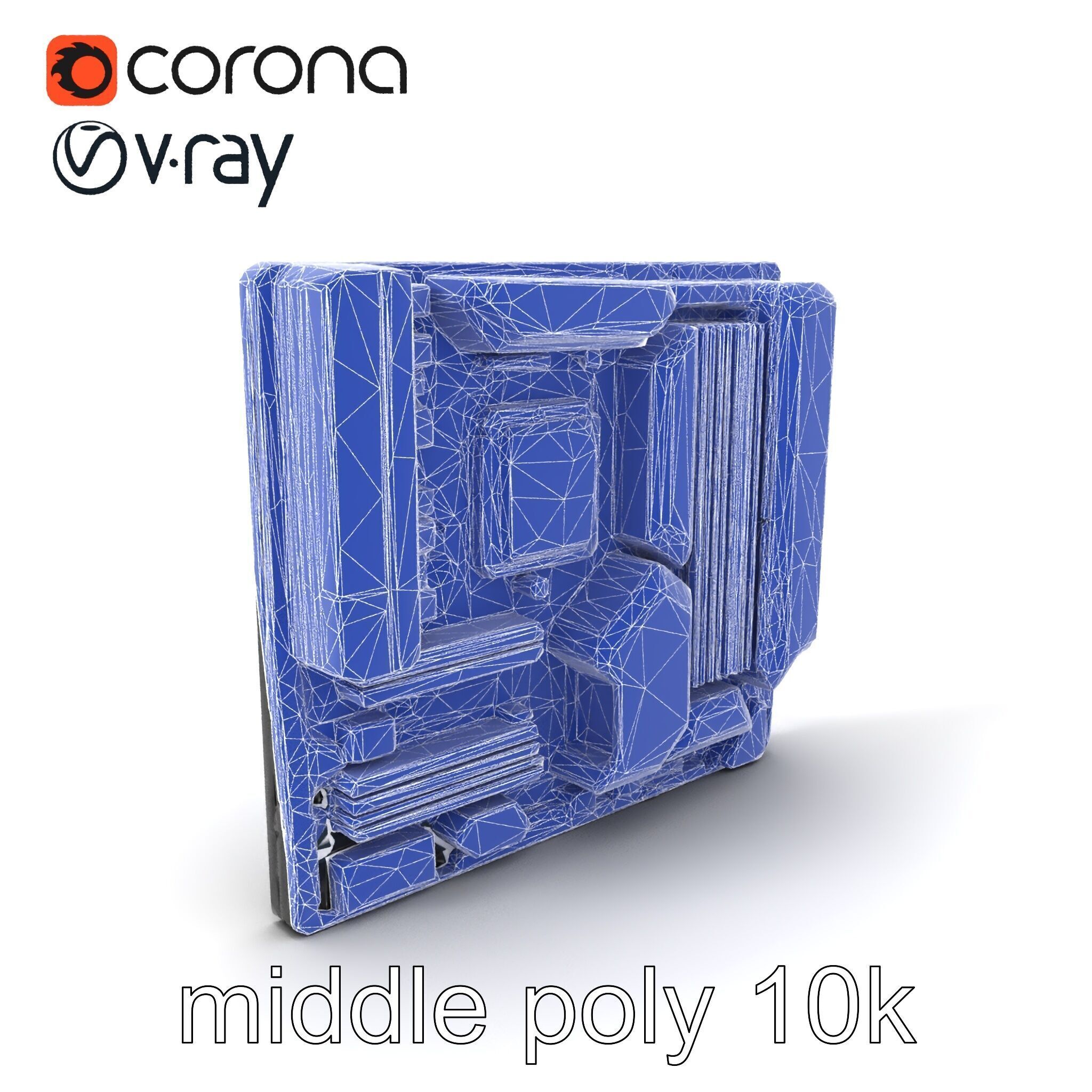 Futuristic Modular Motherboard with VRM Components Model Pack Low-poly 3D model_5