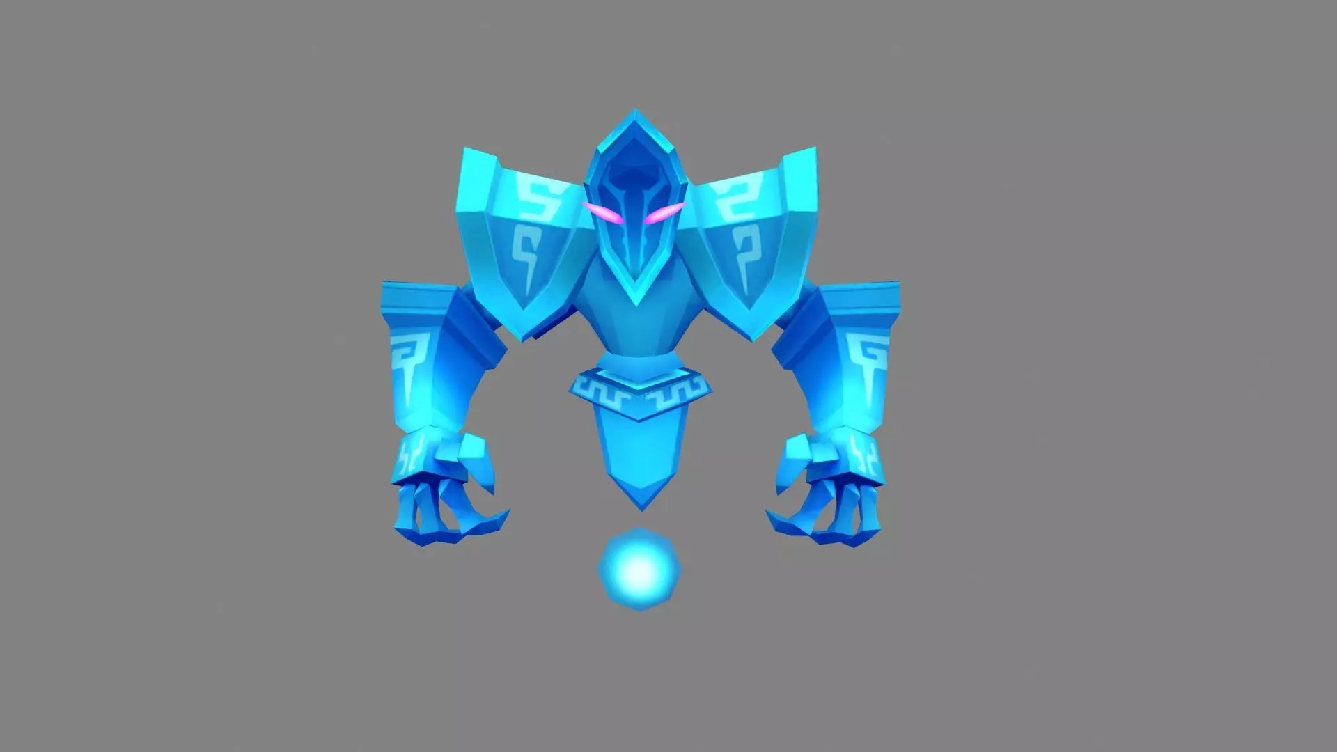 Cartoon Frozen Puppet Monster Low-poly 3D model_0