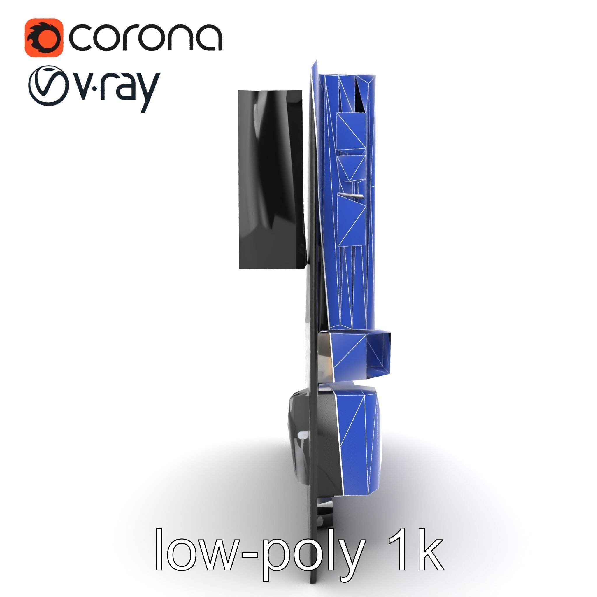 Compact HTPC Motherboard Model Pack with Black Silver Design Low-poly 3D model_24