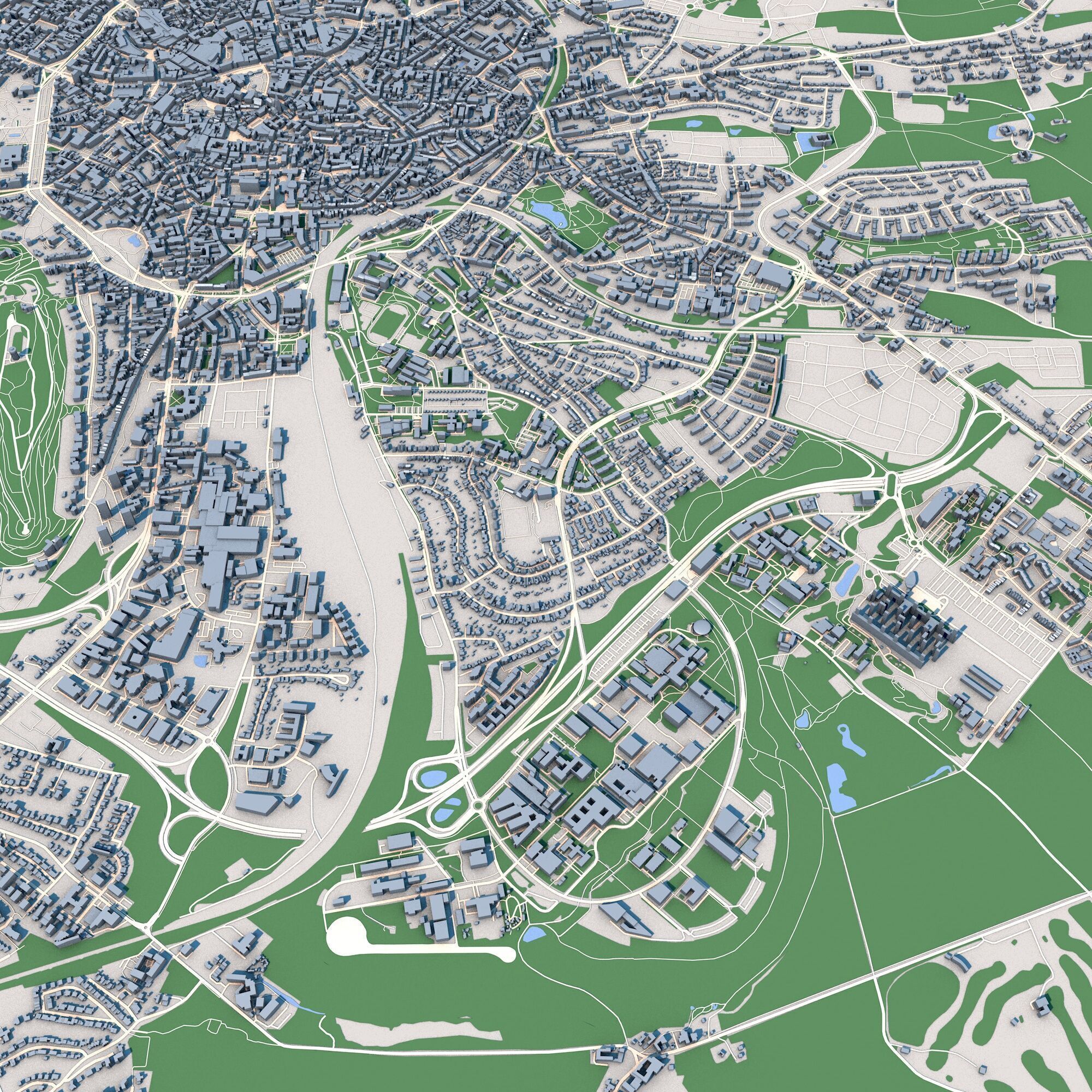 Aachen City Germany 3D model_7