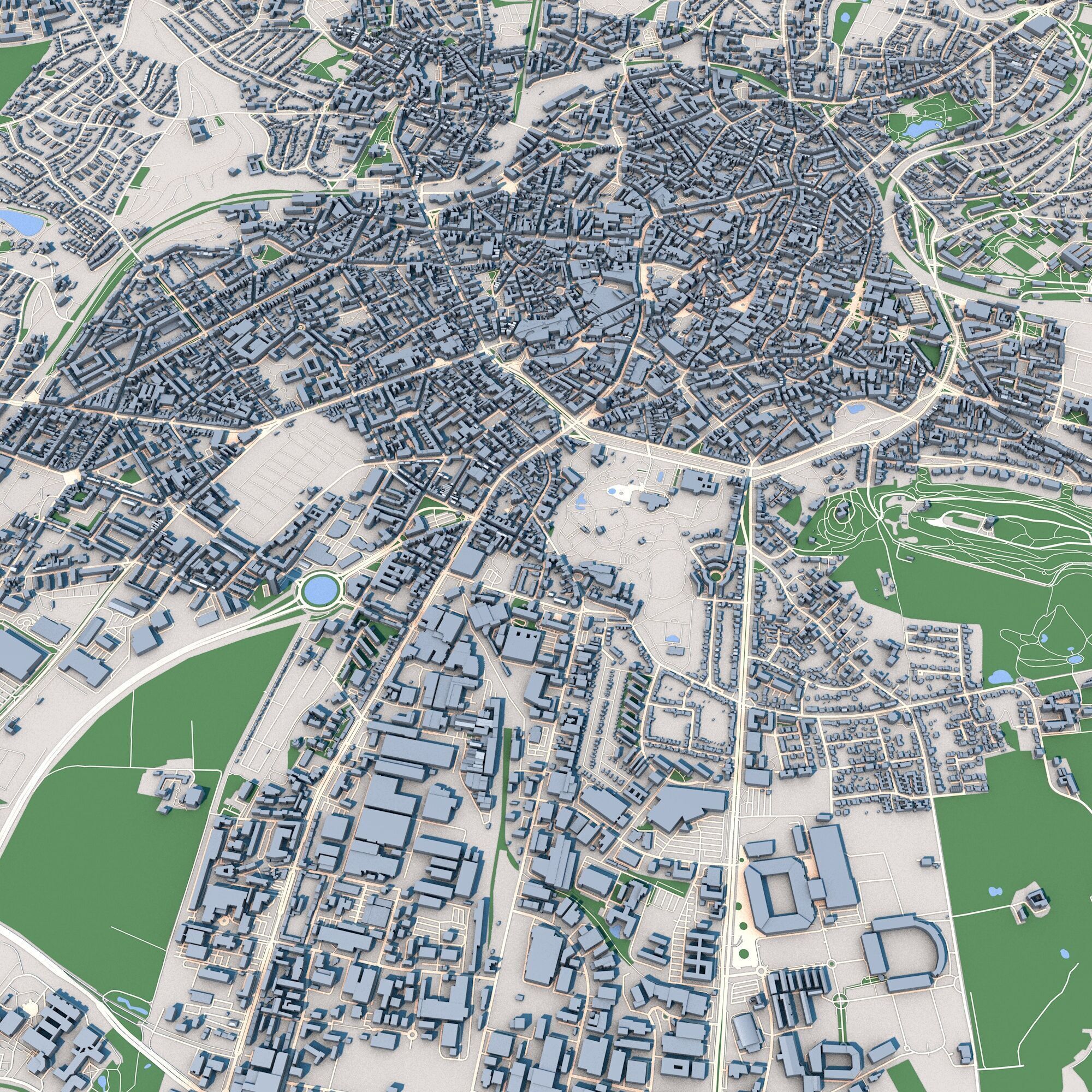 Aachen City Germany 3D model_6