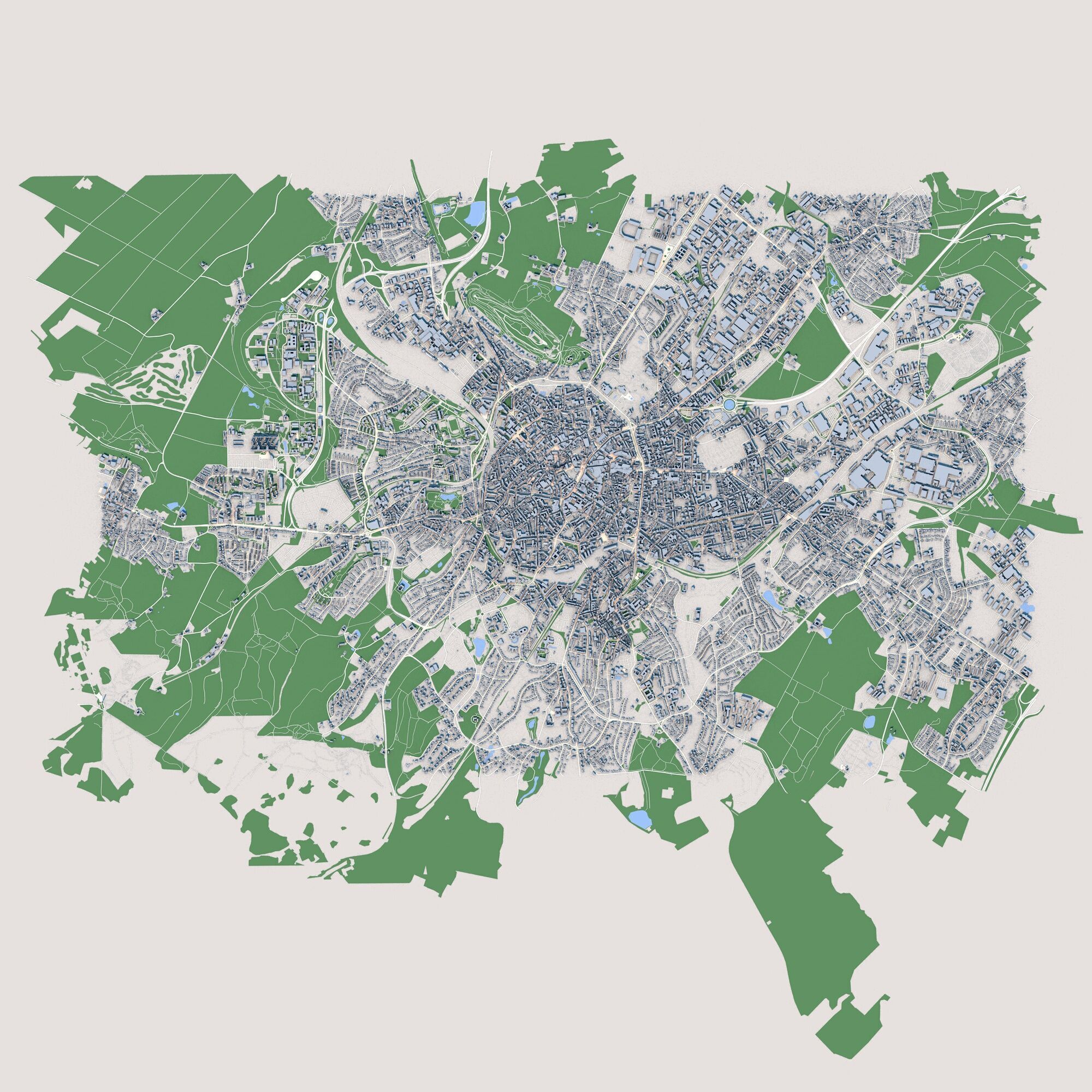 Aachen City Germany 3D model_1