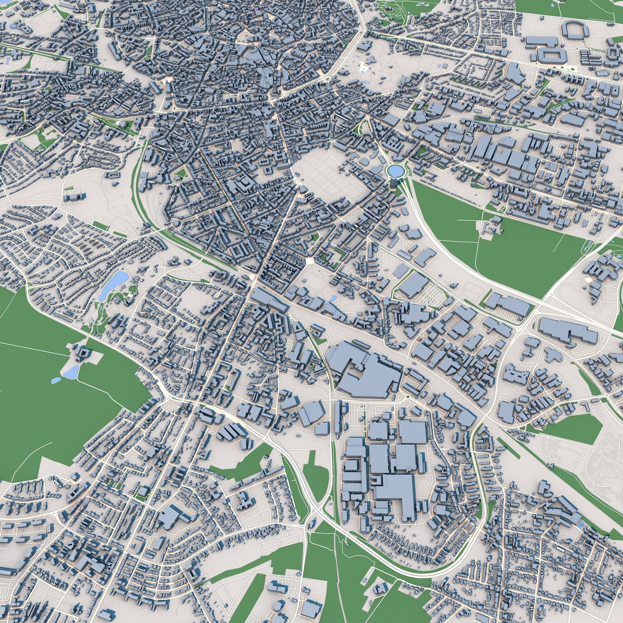 Aachen City Germany 3D model_5