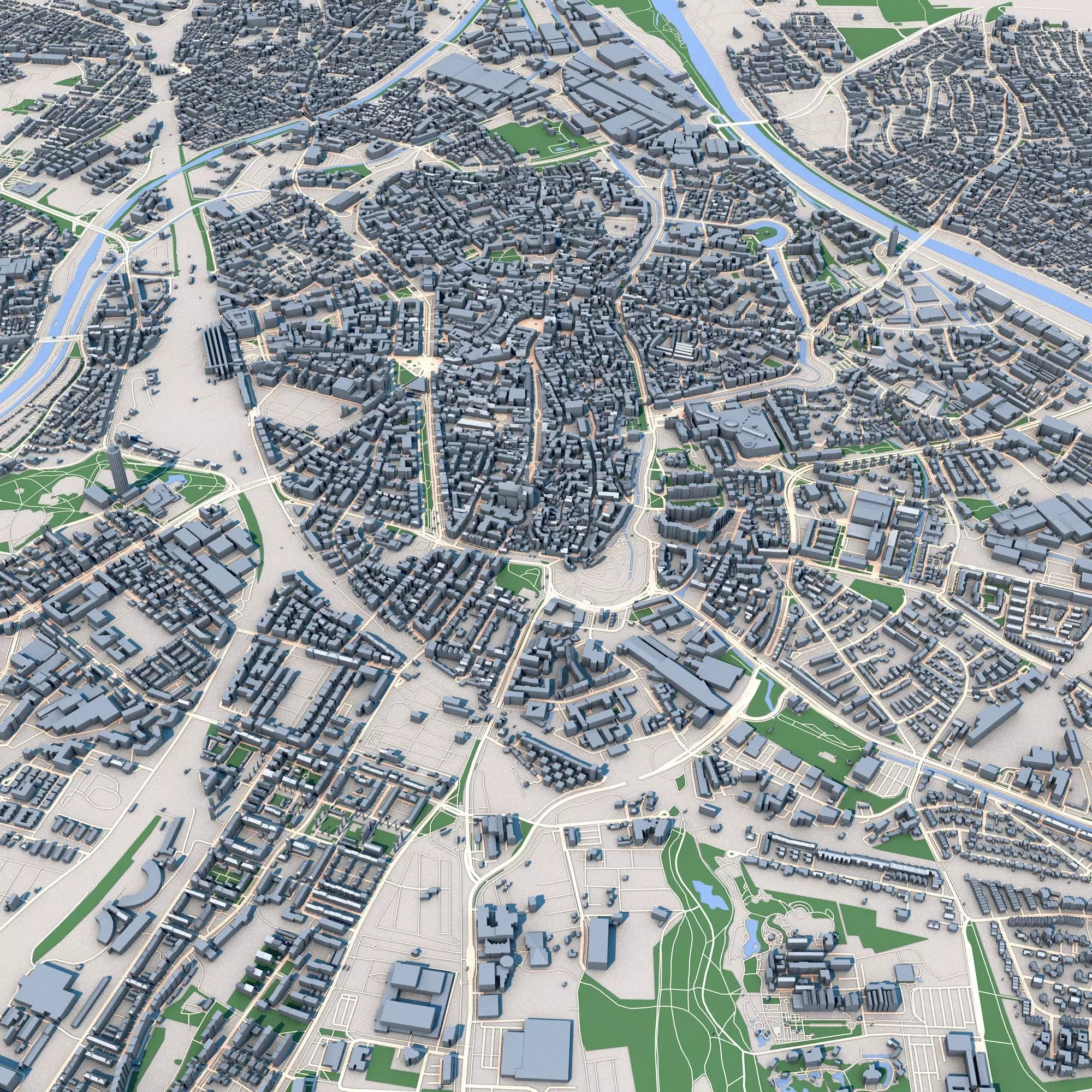 Augsburg City Germany 3D model_0