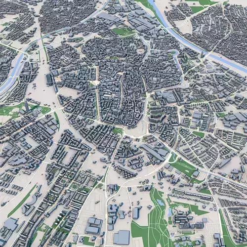 Augsburg City Germany 3D model