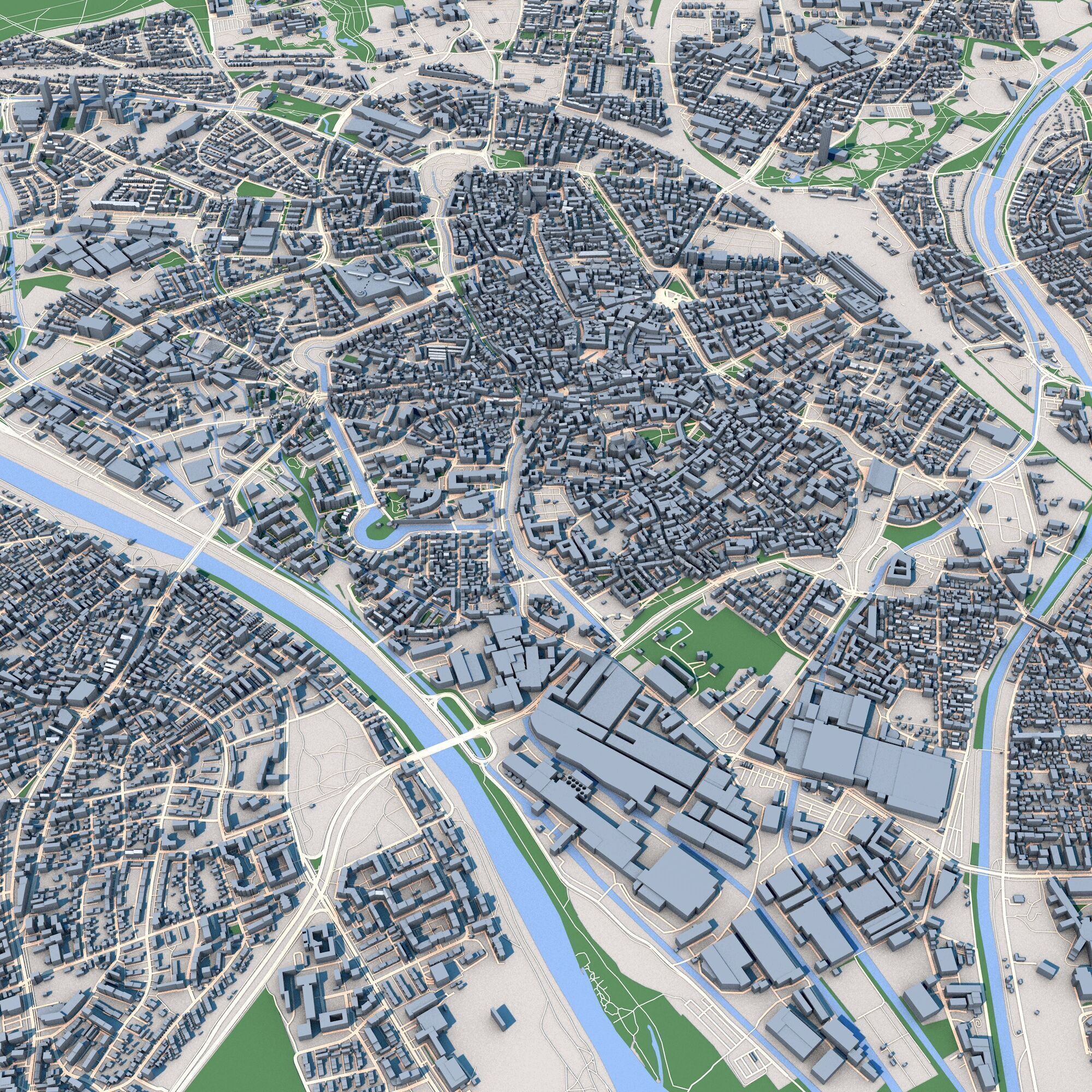 Augsburg City Germany 3D model_7