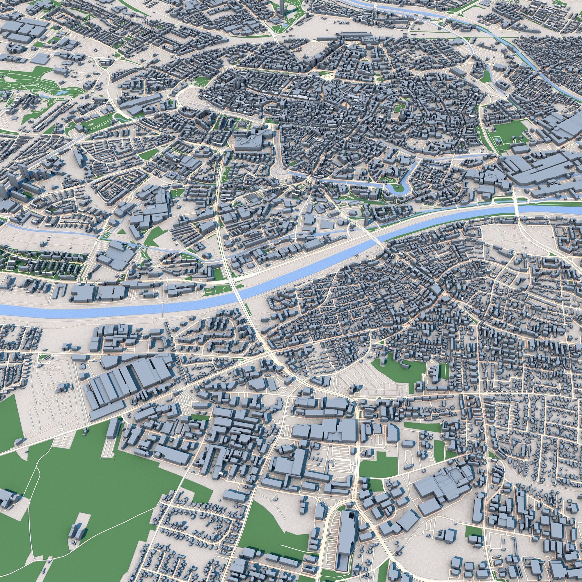 Augsburg City Germany 3D model_6