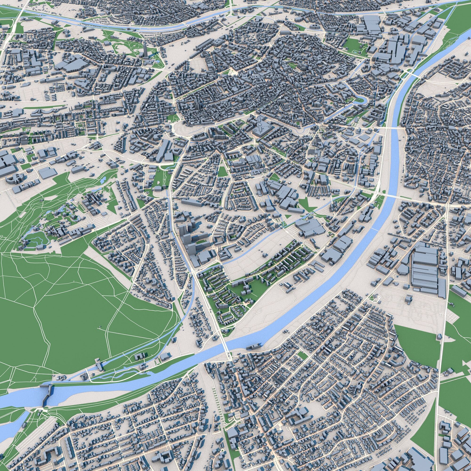Augsburg City Germany 3D model_5