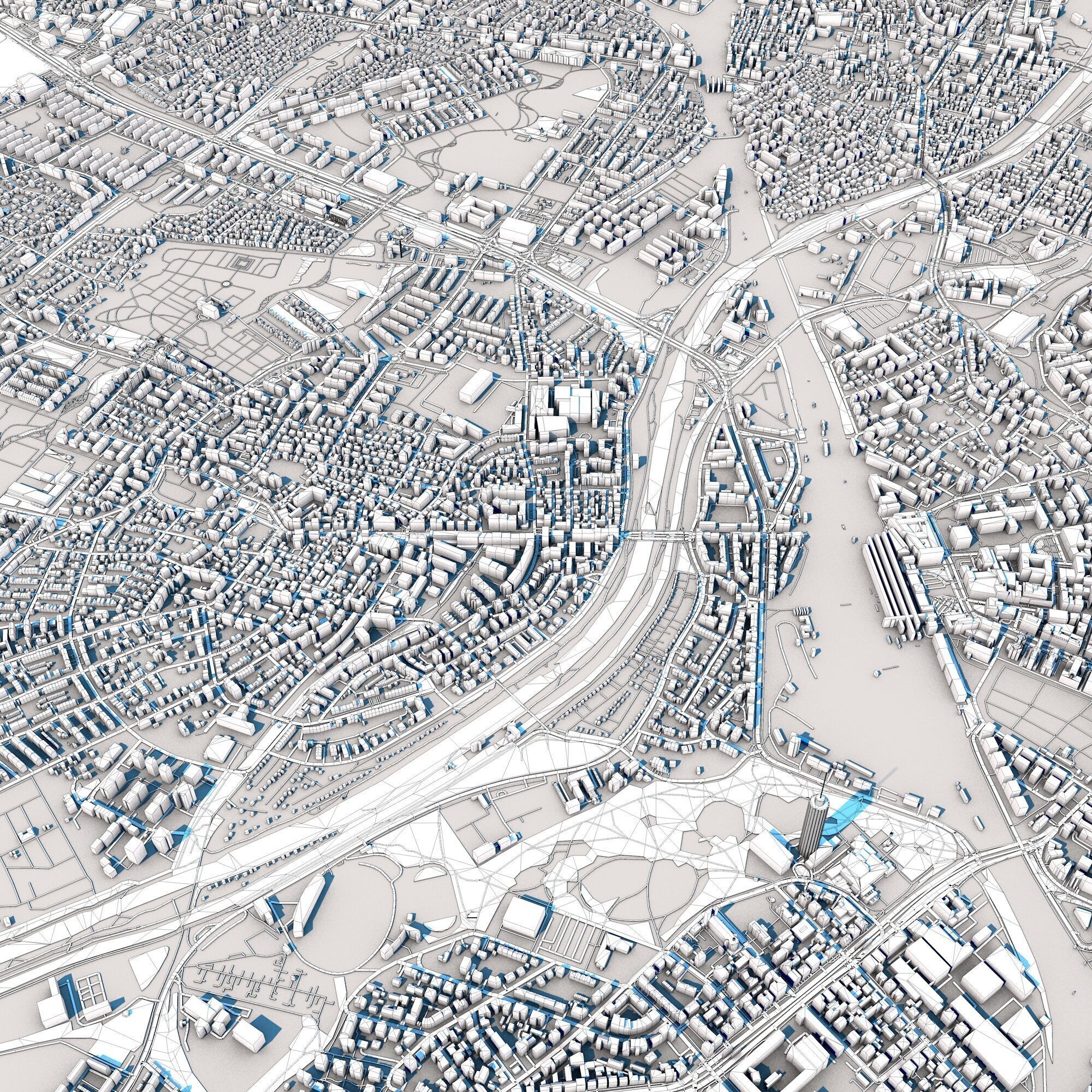 Augsburg City Germany 3D model_11