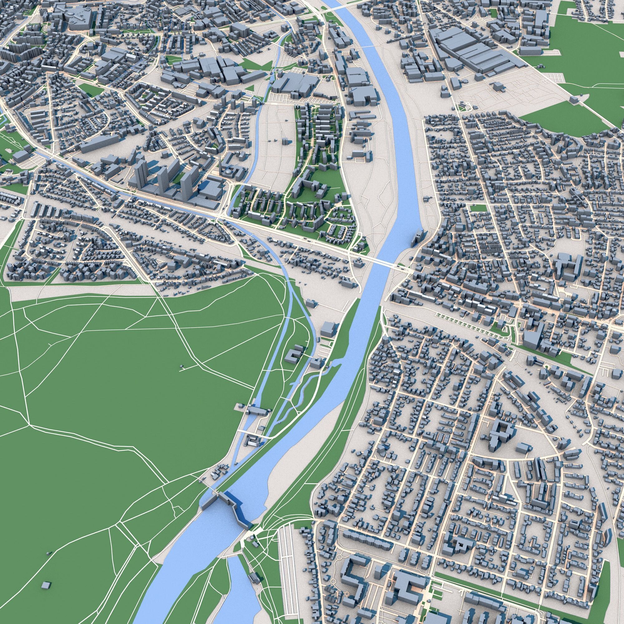 Augsburg City Germany 3D model_4