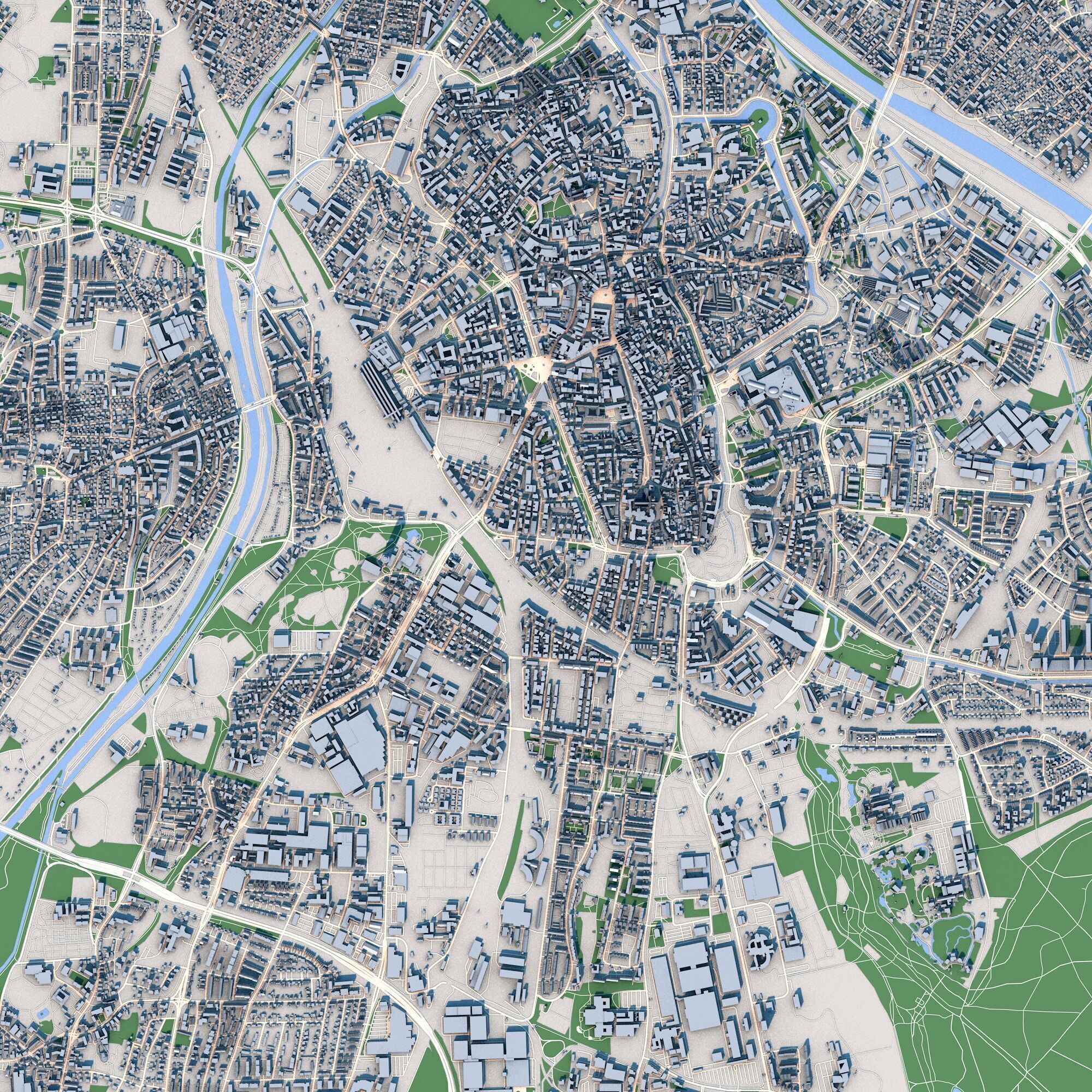 Augsburg City Germany 3D model_2