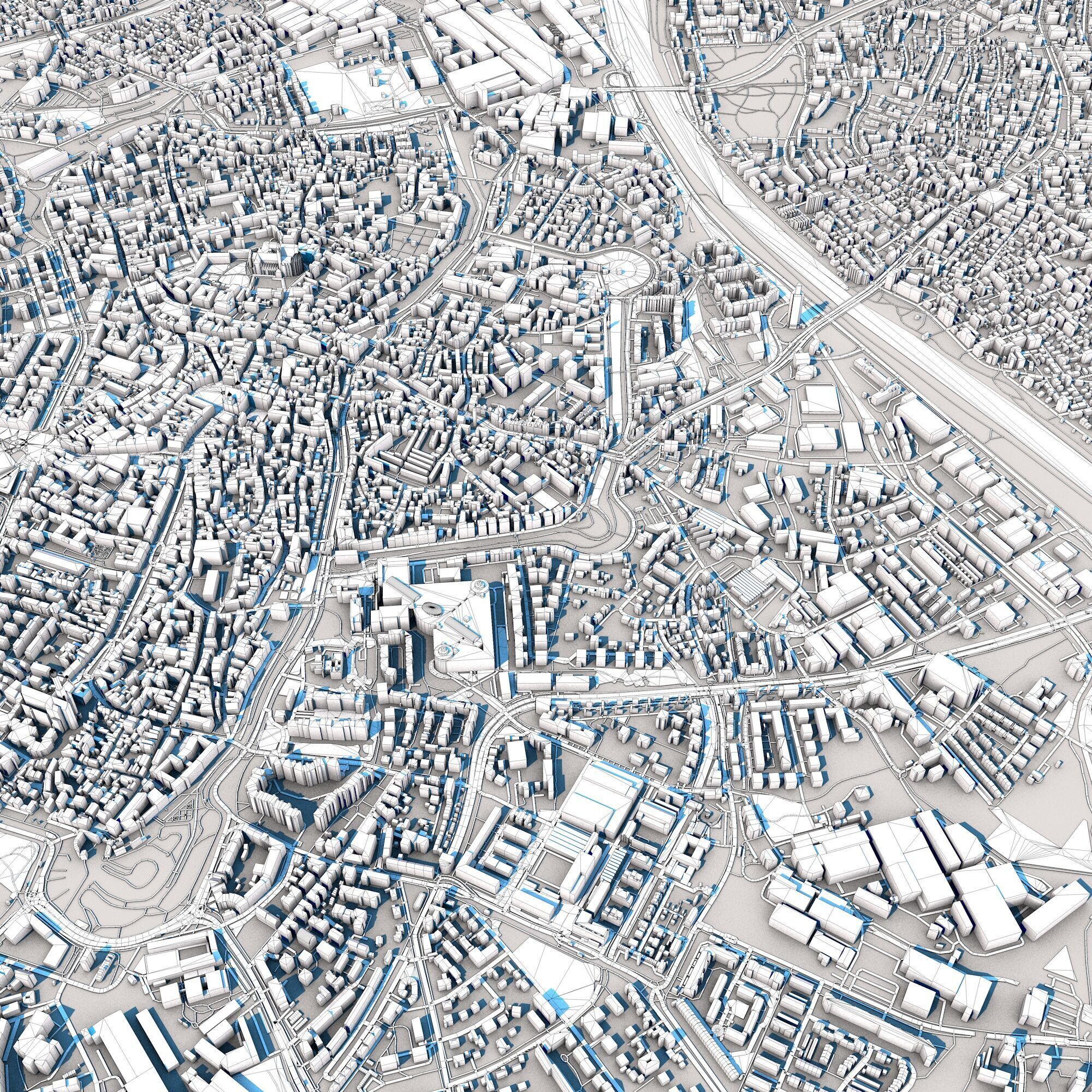 Augsburg City Germany 3D model_12