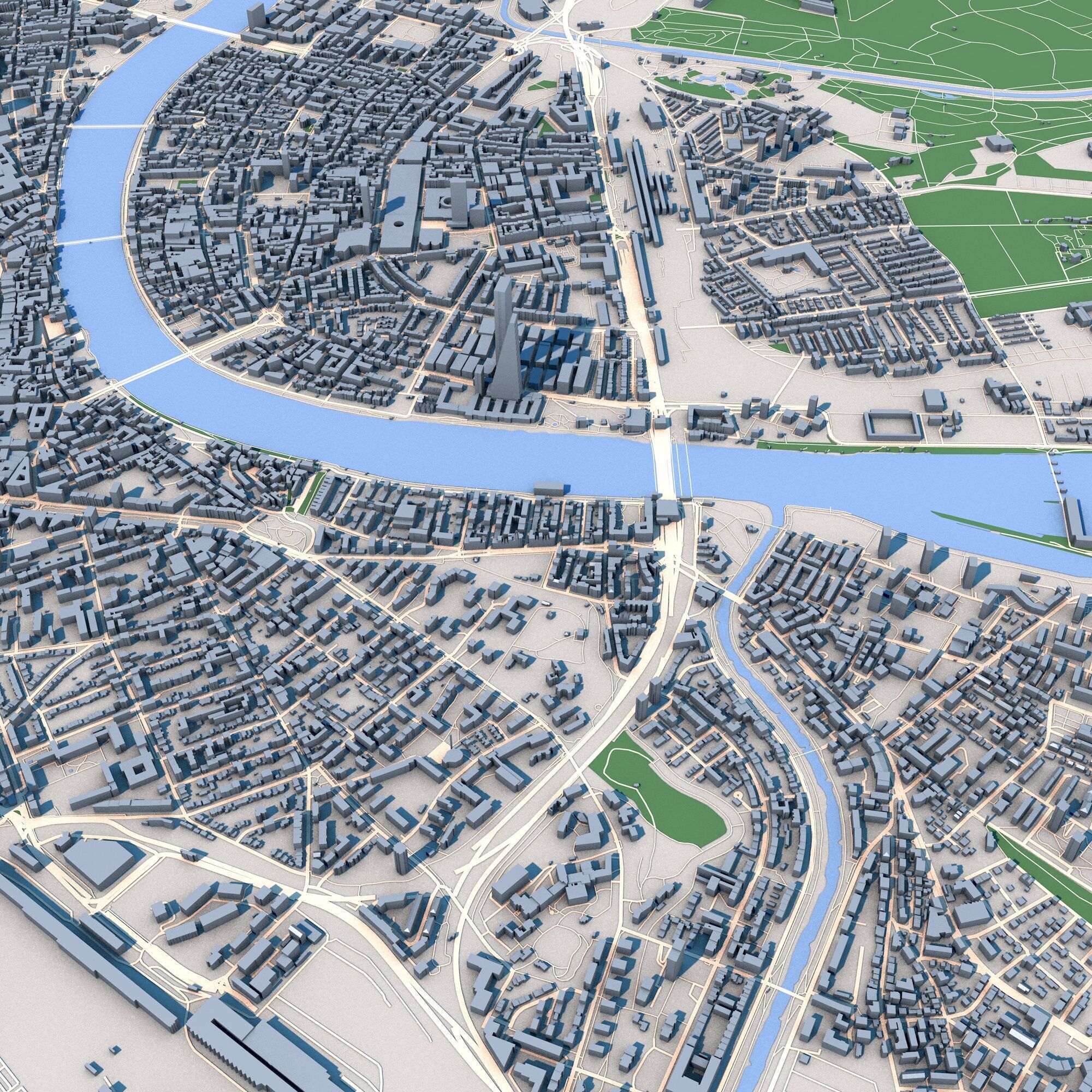 Basel City Switzerland 3D model_4