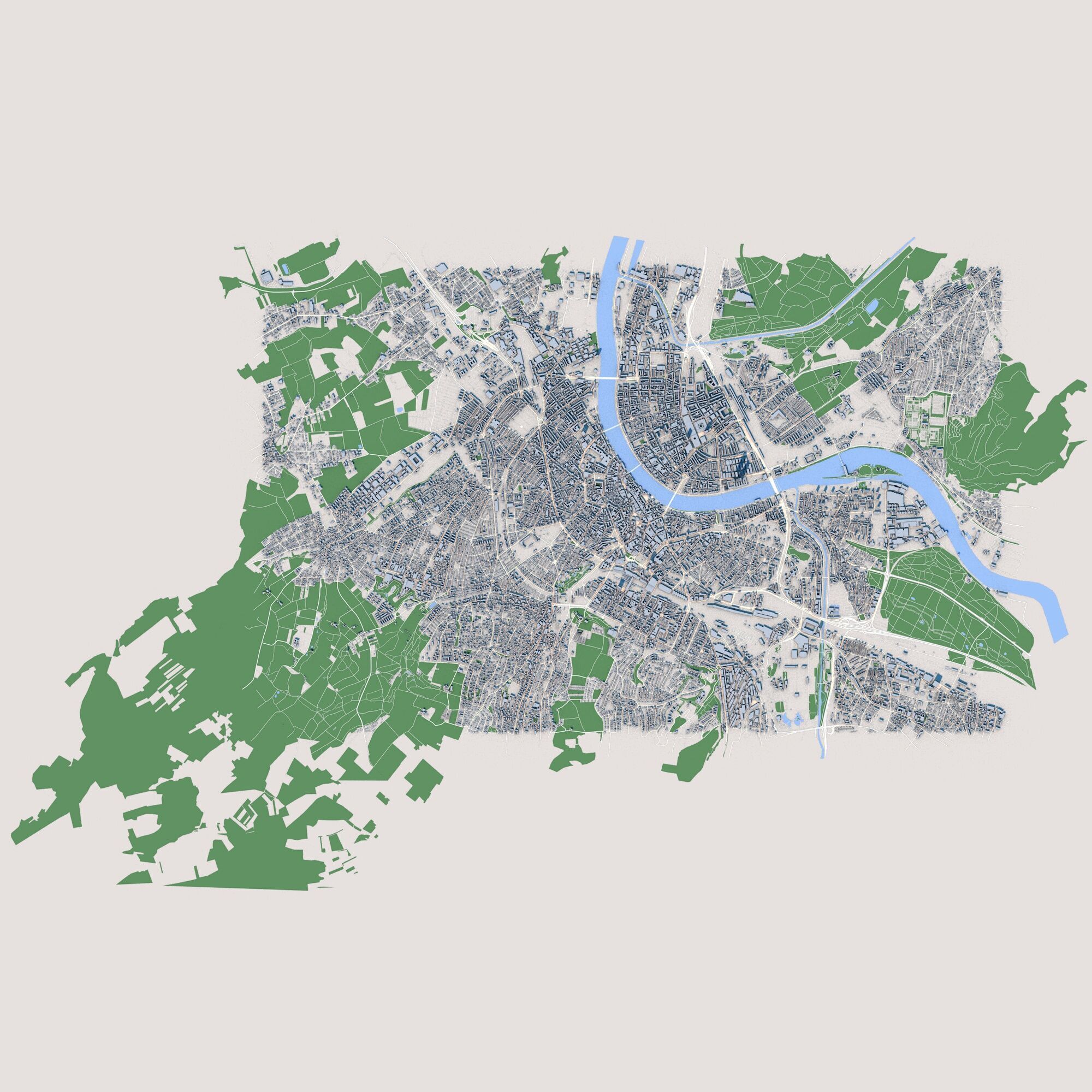 Basel City Switzerland 3D model_1