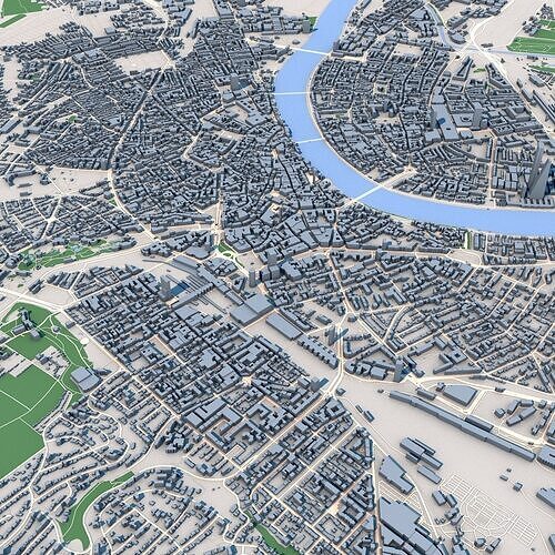 Basel City Switzerland 3D model