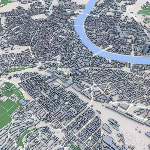 Basel City Switzerland 3D model