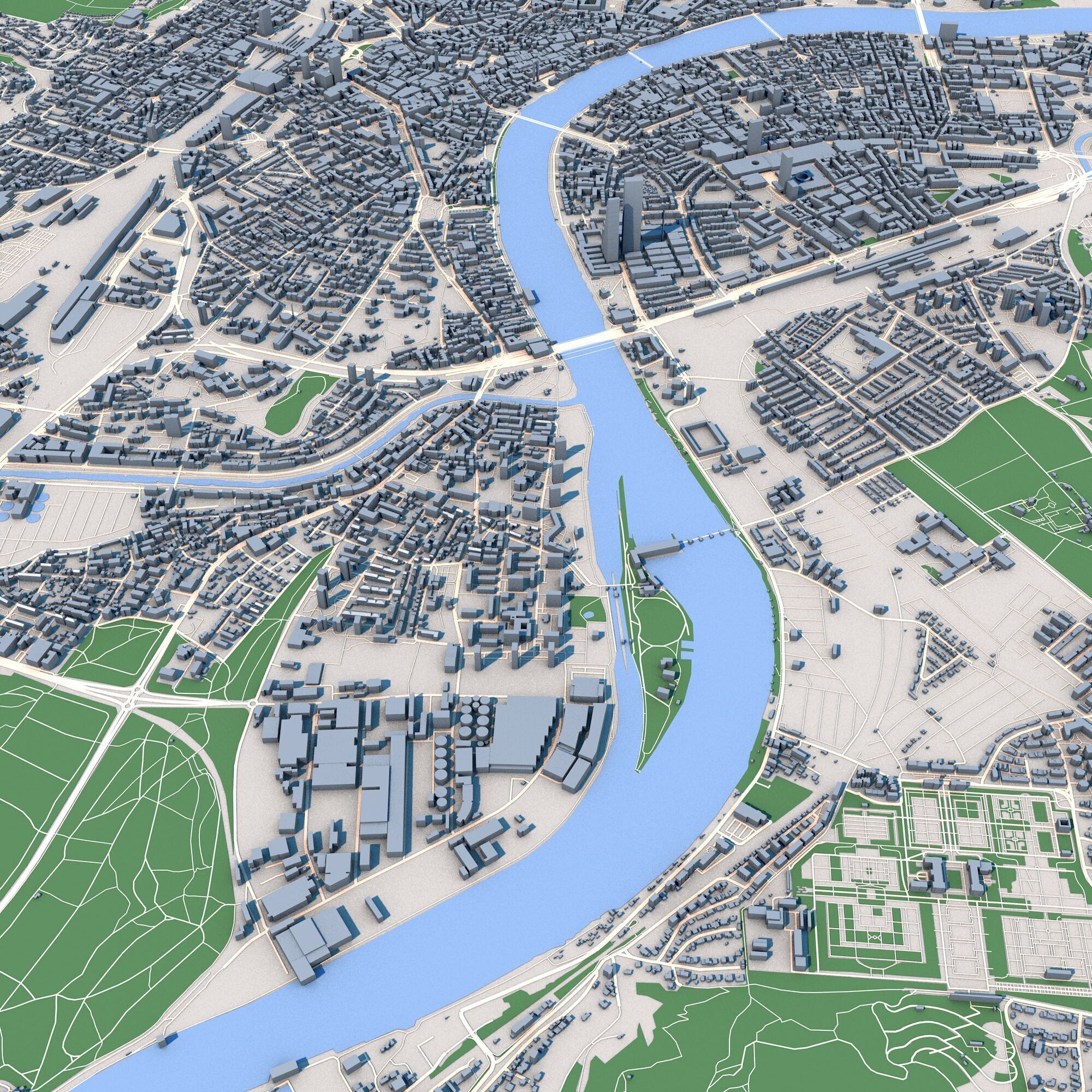 Basel City Switzerland 3D model_7