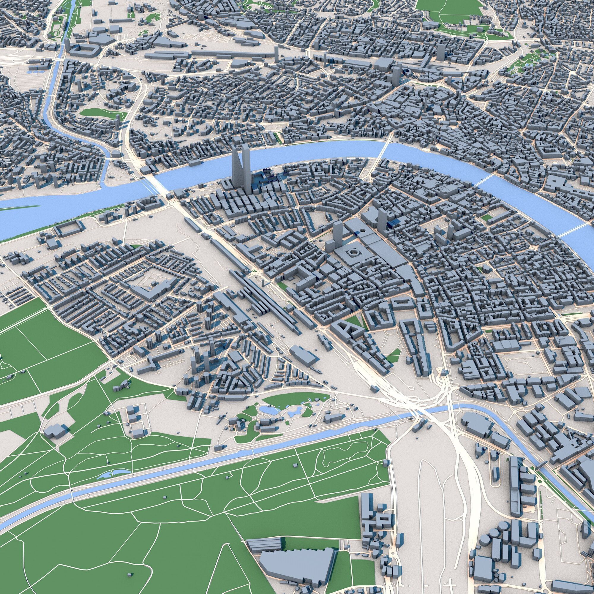 Basel City Switzerland 3D model_8