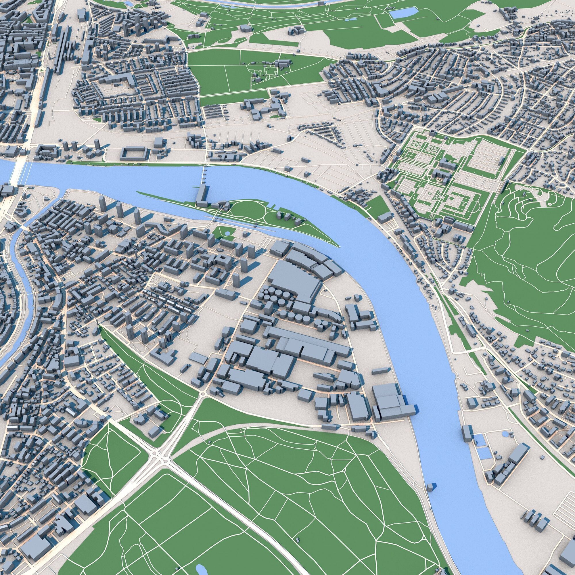 Basel City Switzerland 3D model_5