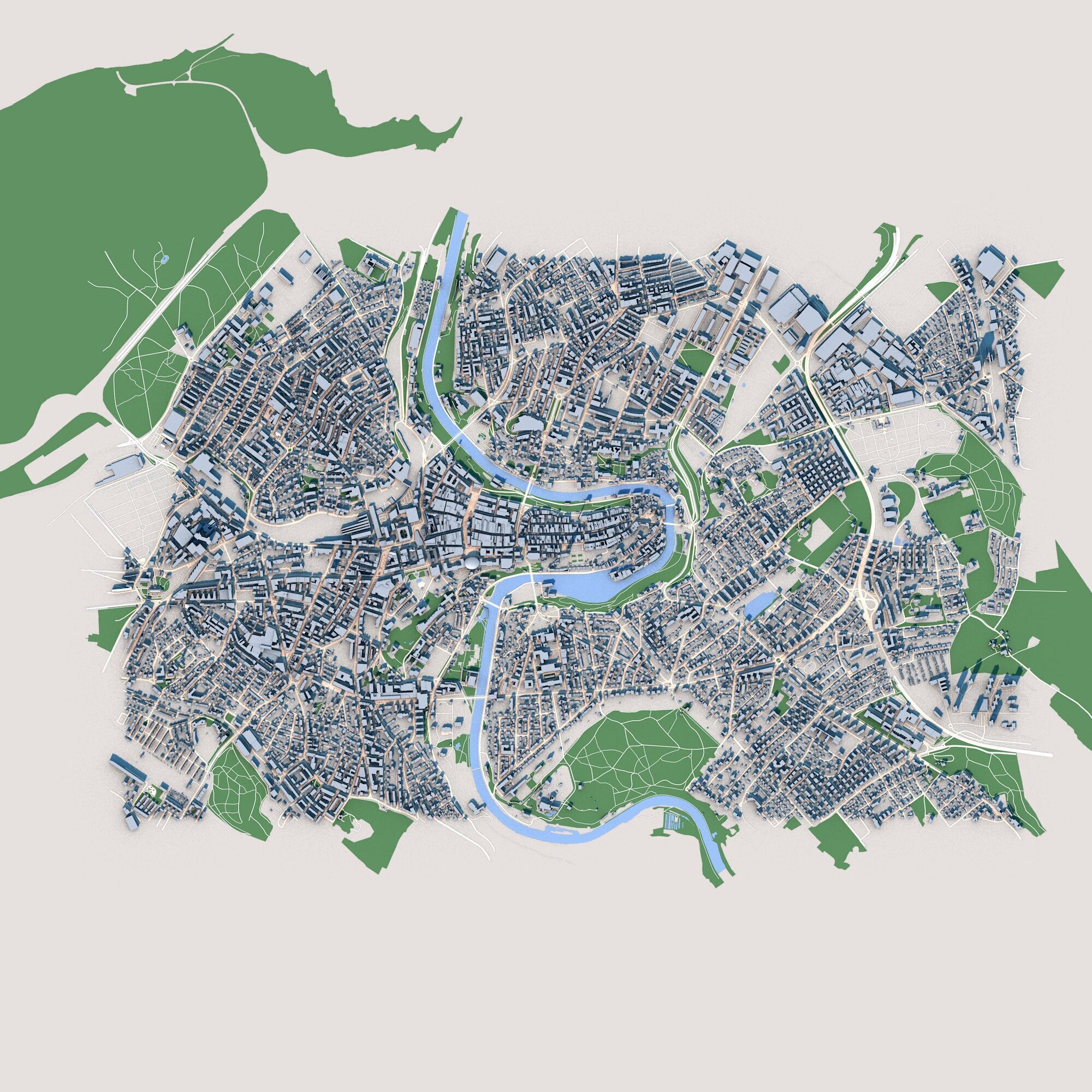 Bern City Switzerland 3D model_2