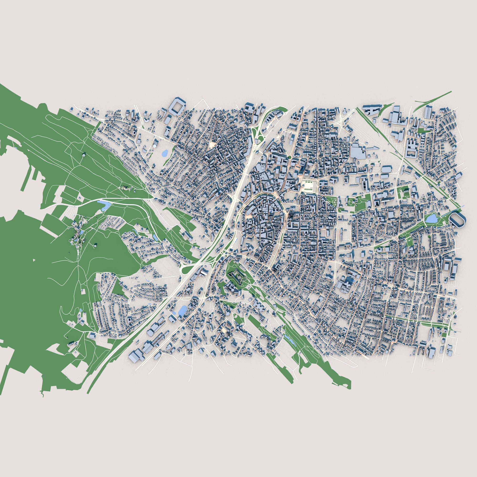 Bielefeld City Germany 3D model_2